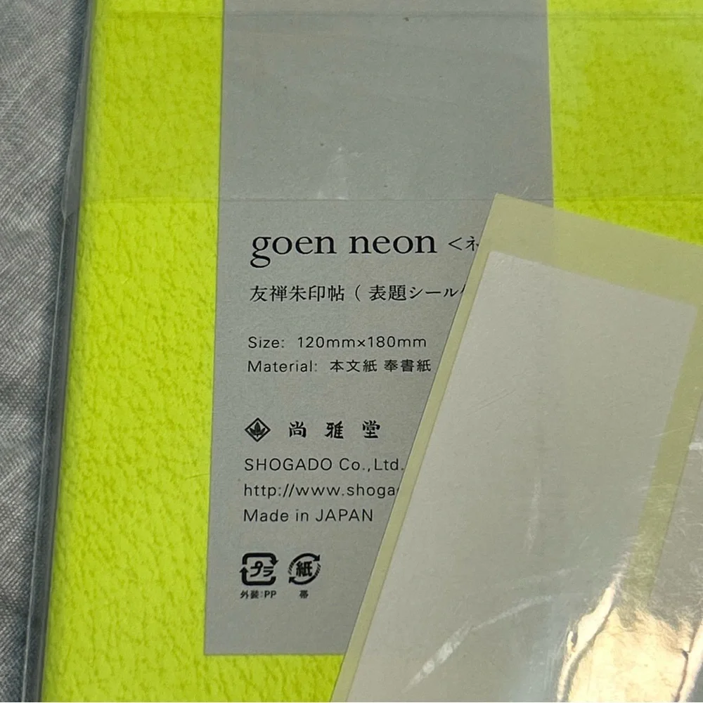 Shogado Shuincho Notebook Goen Neon Floral Accordian Notebook Journal New